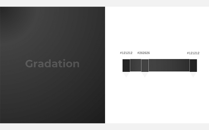 グラデーションパターン黒（RGB：#121212）