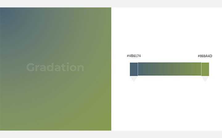 グラデーションパターン青緑（RGB：#4B6174）