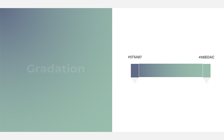 グラデーションパターン紫緑（RGB：#5F6A87）