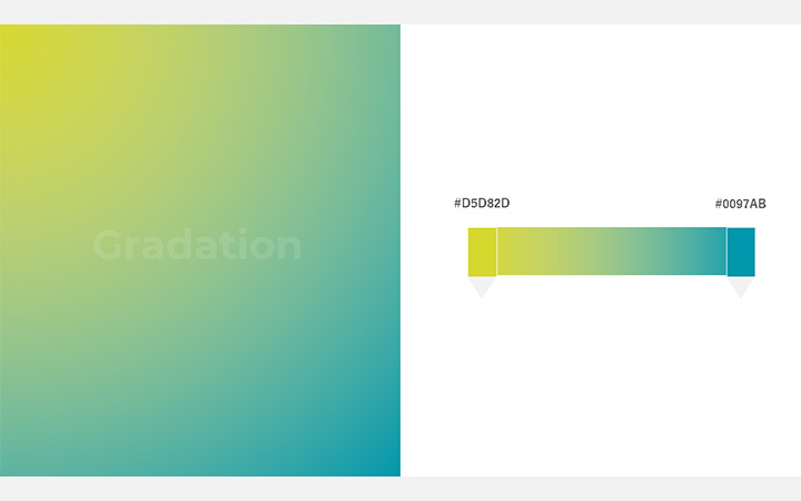 グラデーションパターン黄緑（RGB：#D5D82D）