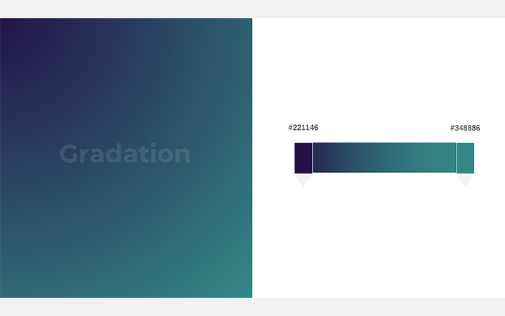 グラデーションパターン：深緑（RGB：#221146）