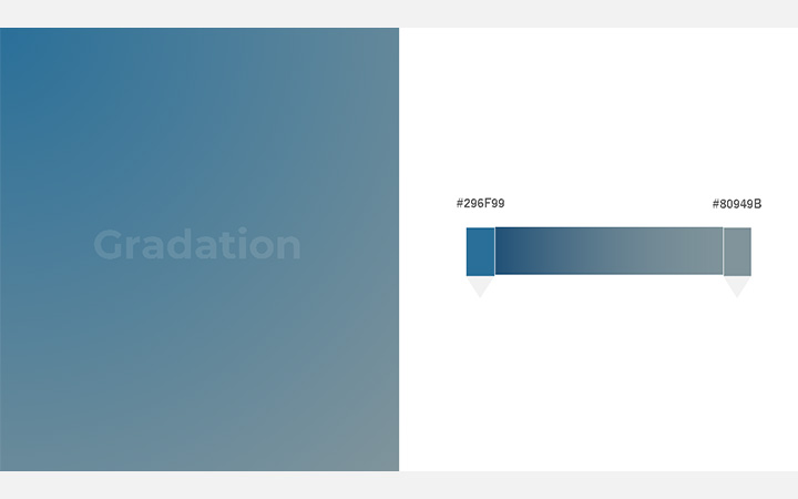 グラデーションパターン：青（RGB：#296F99）