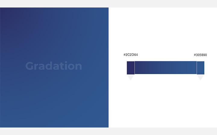 グラデーションパターン：深青（RGB：#2C2D64）