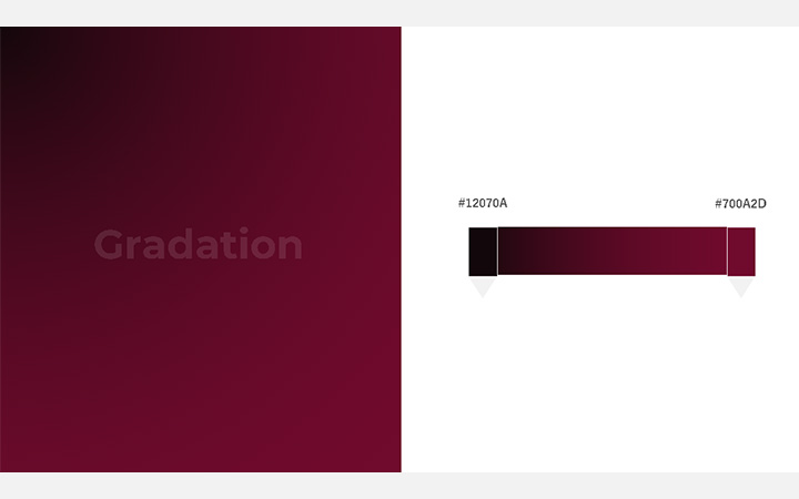 グラデーションパターン：深赤（RGB：#12070A）