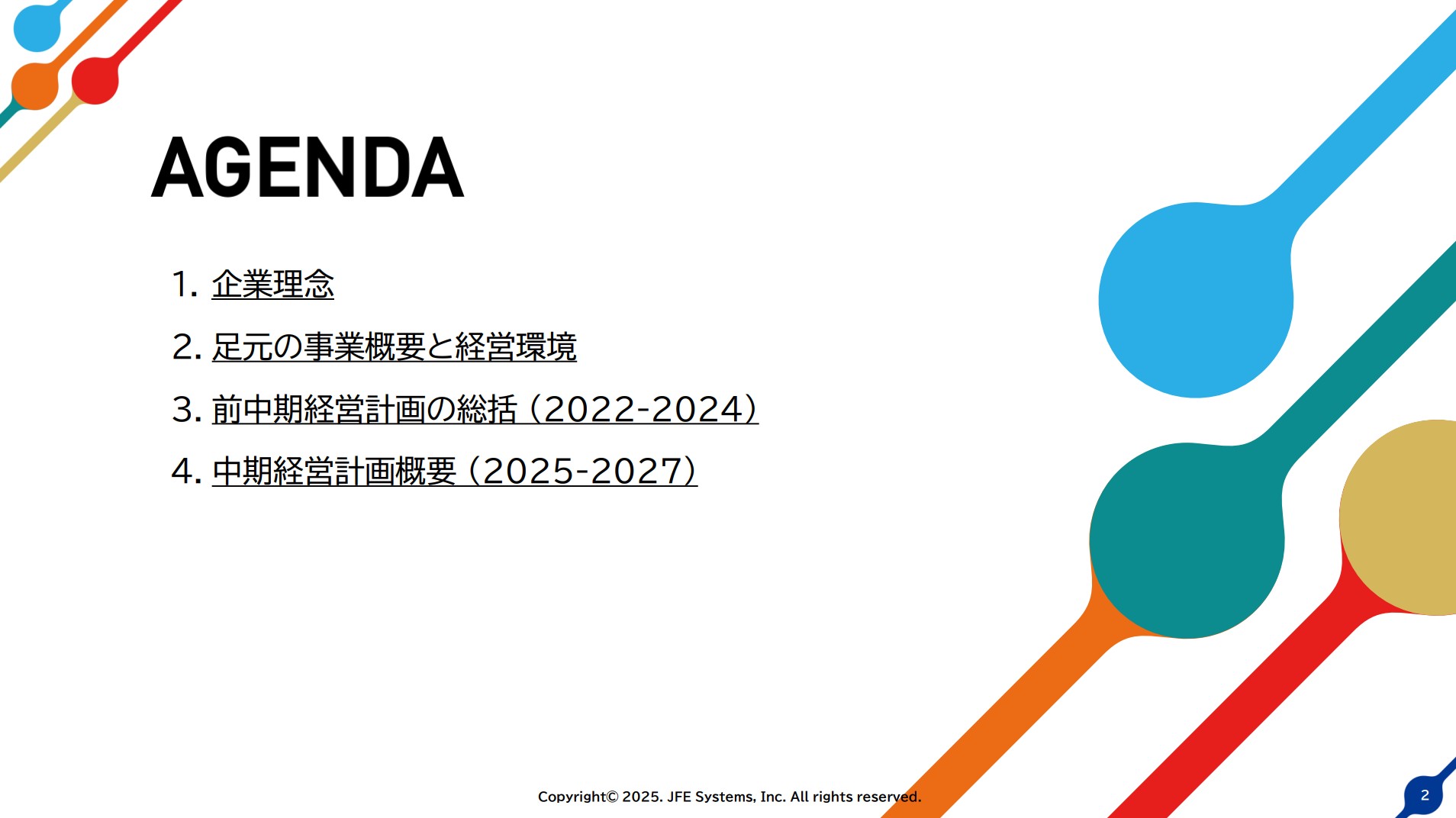 JFEシステムズ株式会社のIR・決算：目次