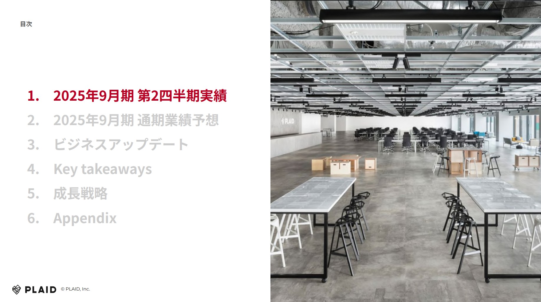 株式会社プレイドのIR・決算：目次