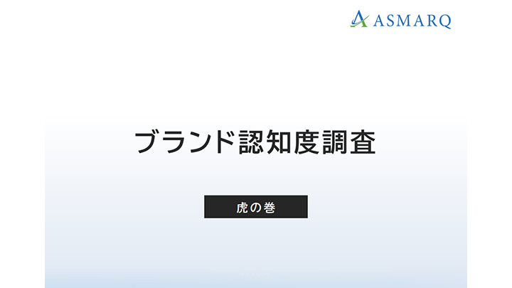 ブランド認知度調査 虎の巻
